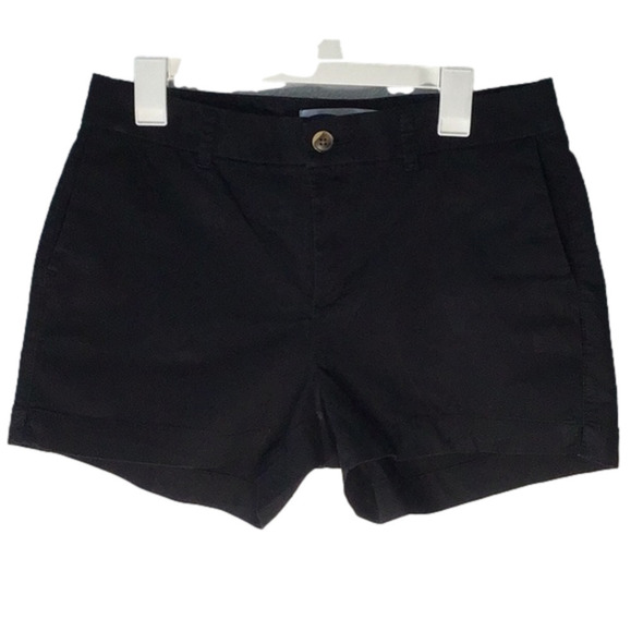 Old Navy Black Twill Shorts Sz 10 - Picture 1 of 6